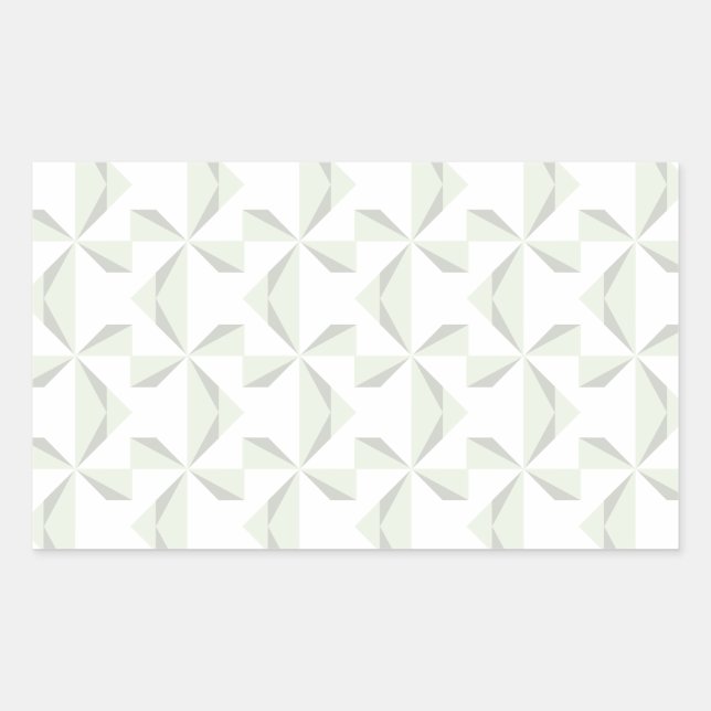 Silver Pinwheels Rectangular Sticker (Front)