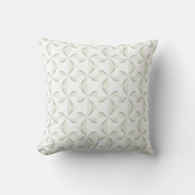 Silver Pinwheels Throw Pillow (Front)