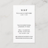 Silver Plaque Minimal Professional Business Photo Business Card (Back)