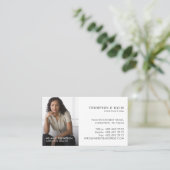 Silver Plaque Minimal Professional Business Photo Business Card (Standing Front)