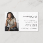 Silver Plaque Minimal Professional Business Photo Business Card (Front)
