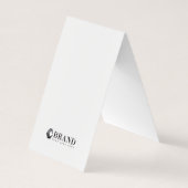 Silver Plaque Minimal Professional Logo & Photo Business Card (Back)