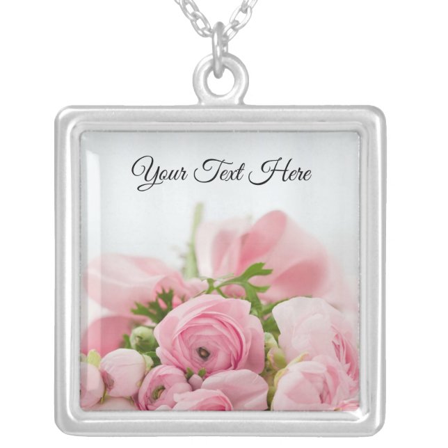 Silver Plate Wedding Locket Necklace (Front)