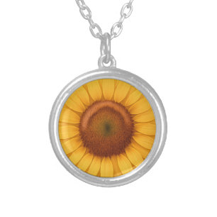 Silver Plated Necklace - Sunflower