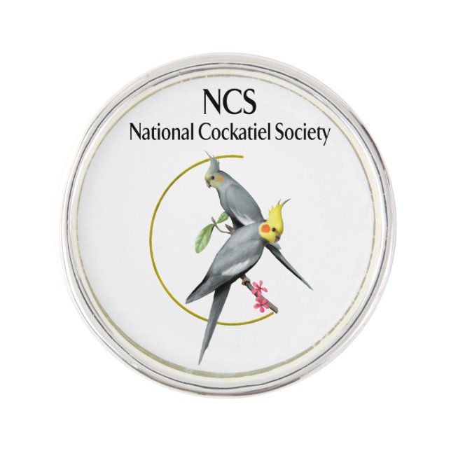 Silver Plated Round Label Pin (Front)