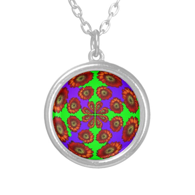 Silver Plated Round Necklace (Front)