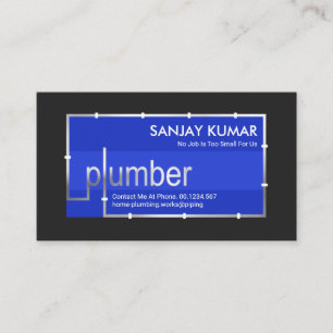 Silver Plumber Piping System Business Card