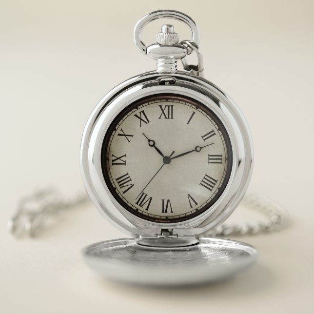Silver Pocket Clock Pocket Watch (Inside)