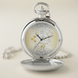 Silver Pocket Clock to Customize Watch