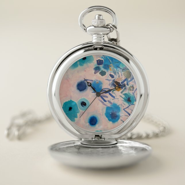 Silver Pocket watch with Art design (Inside)
