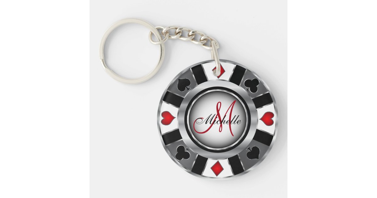 Gambling Blackjack Card Player Casino Las Vegas Keychain