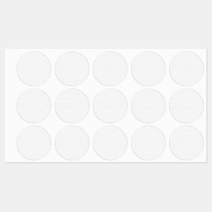 Silver Polka Dot Pattern Round Coaster Set Labels