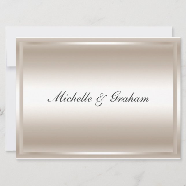 Silver Popular Elegant Wedding Invitation (Front)