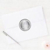 Silver Princess Diamond Tiara Sweet 16 Classic Round Sticker (Envelope)