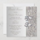 Silver Printed Sequins Bow & Diamond Bridal Shower