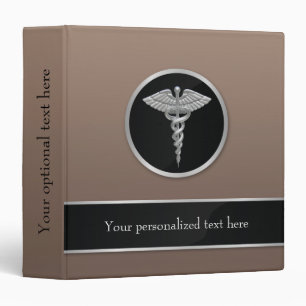 Silver Professional Medical Caduceus - Binder
