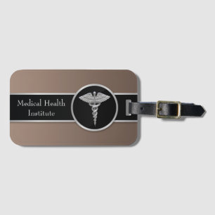 Silver Professional Medical Caduceus - Luggage Tag