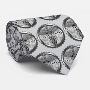 Silver Psychiatrist Neck Tie