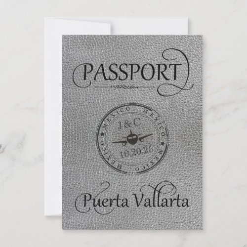 Silver Puerta Vallarta Passport Save The Date