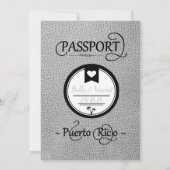Silver Puerto Rico Passport Invitation (Back)