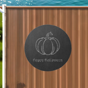 Silver Pumpkin Halloween Outdoor Rug