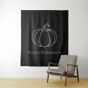 Silver Pumpkin Halloween Photo Backdrop