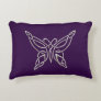 Silver Purple Celtic Butterfly Curling Knots Accent Pillow