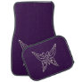 Silver Purple Celtic Butterfly Curling Knots Car Floor Mat
