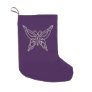 Silver Purple Celtic Butterfly Curling Knots Small Christmas Stocking