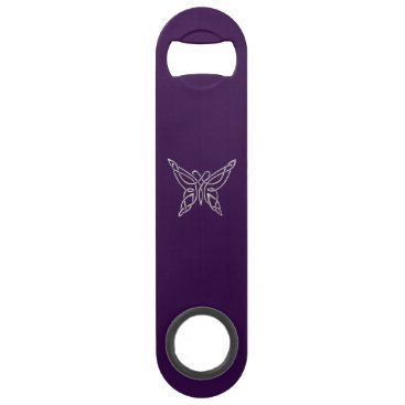 Silver Purple Celtic Butterfly Curling Knots Speed Bottle Opener