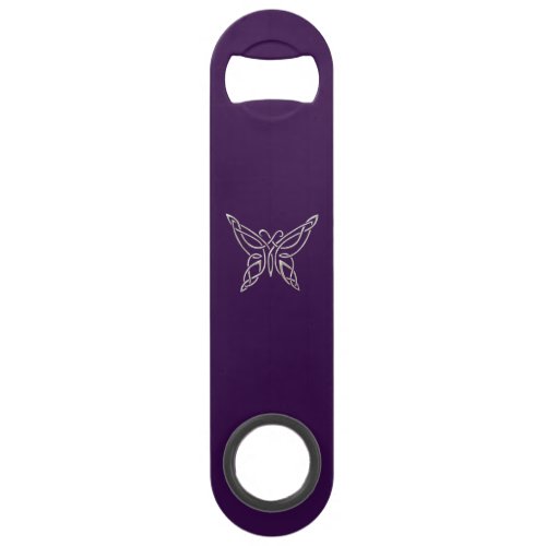 Silver Purple Celtic Butterfly Curling Knots Speed Bottle Opener