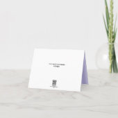 Silver & Purple Damask Pearl Thank You Card (Back)