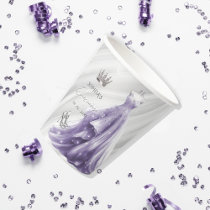 Silver Purple Dress Princess Quinceañera  Classic Paper Cups
