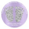 Silver Purple Glitter Feet Baby Shower Favor Thank