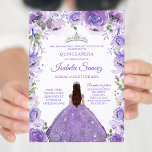 Silver Purple Mexican Charra Mis Quince Invitation<br><div class="desc">Silver Purple Mexican Charra Mis Quince Invitation
Mis Quince Anos,  15th Birthday, </div>