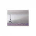 Silver Purple Paris Eiffel Tower Personalized