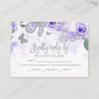 Silver Purple Quinceanera Butterfly Budget RSVP
