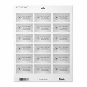 silver purple snowflakes return address label (Full Sheet)