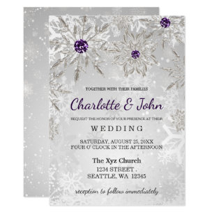 purple wedding invitations zazzle
