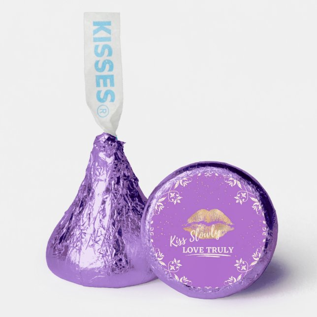 Silver Purple Wedding Lover Hersey's Kisses Hershey®'s Kisses® (Front)