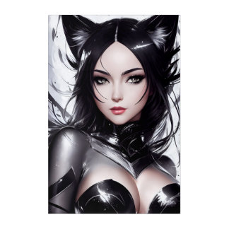 Silver Purrfection - Edition 004 Acrylic Art
