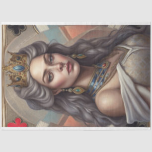 Silver Queen Decoupage Paper