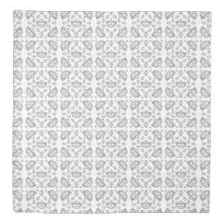 Silver Queen of Hearts crowns tiaras duvet cover
