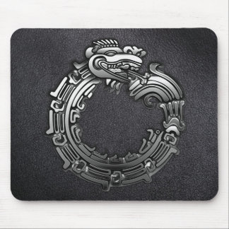 Silver Quetzalcoatl Mouse Pad