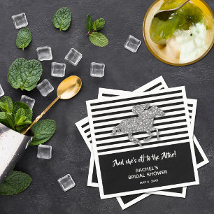 Silver Racehorse Derby Bridal Shower Napkins