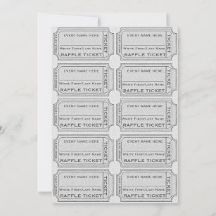 blank raffle tickets template