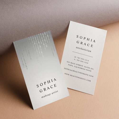 Silver Rain Makeup Artist Business Card