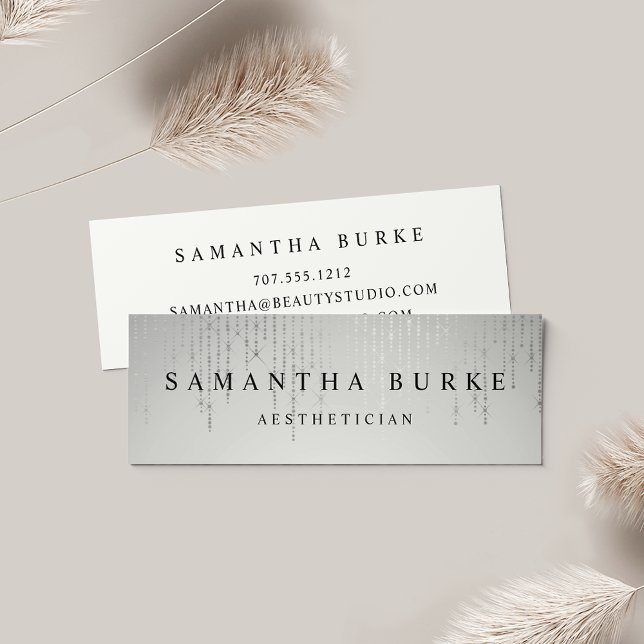 Silver Rain String Lights Mini Business Card (Creator Uploaded)