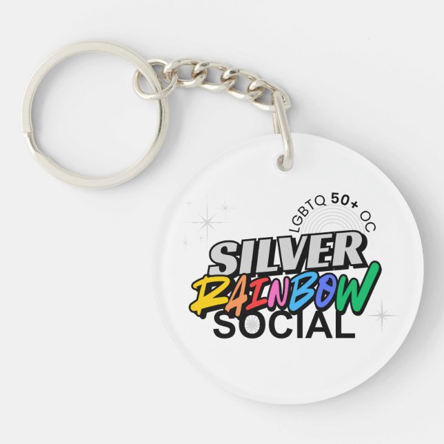 Silver Rainbow Keychain (Front)