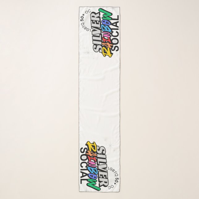 Silver Rainbow Keychain Scarf (Front)